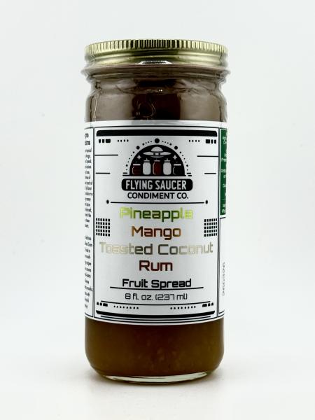 Pineapple Mango Toasted Coconut Rum Fruit Spread