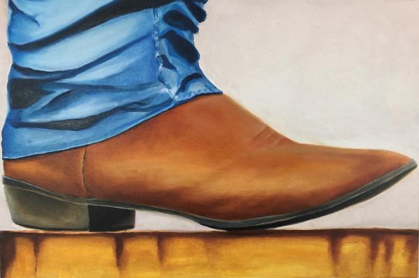 Iron Rust Leather Denim