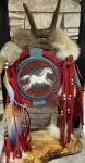 Beadwork Spirit Horse on Antler Stand