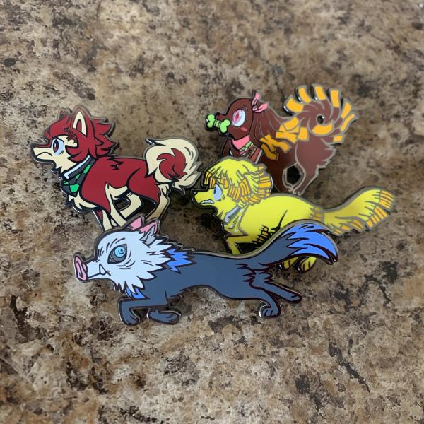 Kimetsu No Yaiba / Demon Slayer Dog Enamel Pins picture