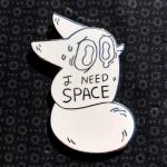 Anxiety Fox - I need Space Enamel Pin