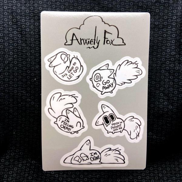 Anxiety Fox Sticker Sheet