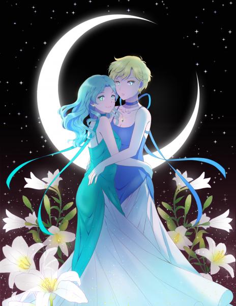Sailor Moon Uranus x Neptune Print (8.5x11)
