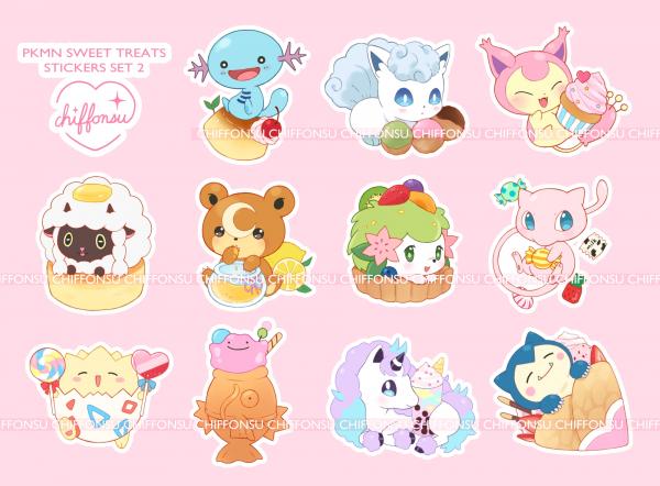 Sweet Treat Pokemon Stickers Set #2 picture
