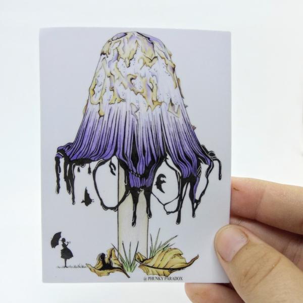 Inky Cap Mushroom Sticker