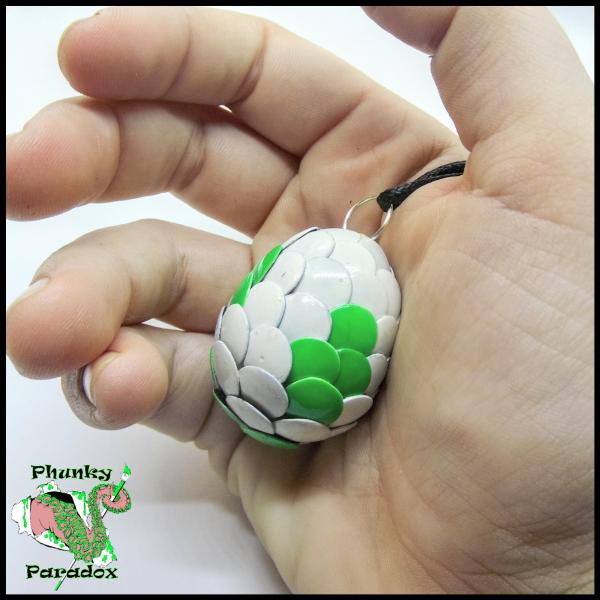 Yoshi Green and White Dragon Egg Pendant picture