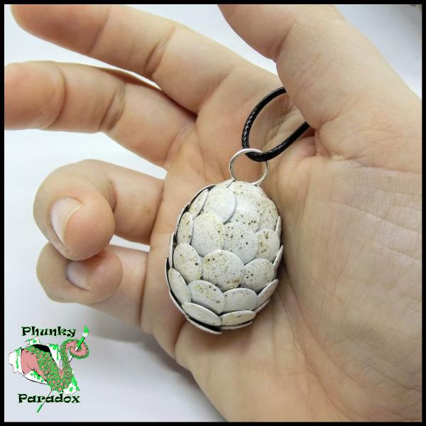 White Gold Dragon Egg Pendant picture