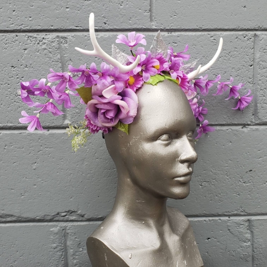 Purple Floral Faun Headdress picture