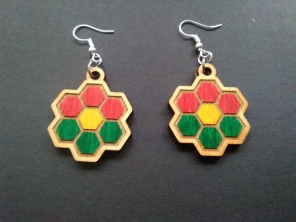 Patterned Honeycomb Earrings picture