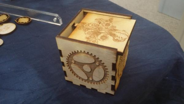 Steampunk Sliding Top Lock Box picture