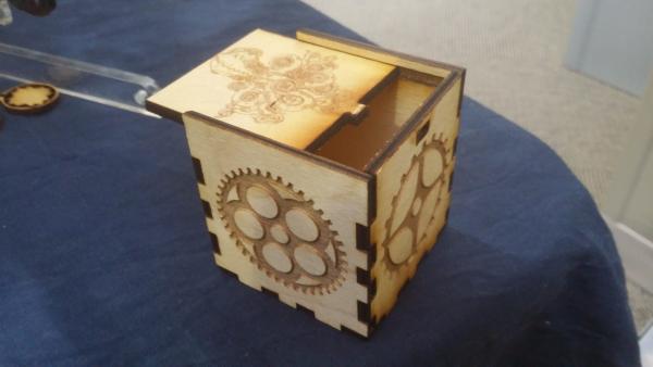 Steampunk Sliding Top Lock Box picture