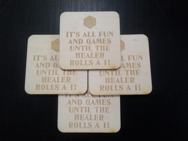 Healer Rolls A 1 Coasters picture