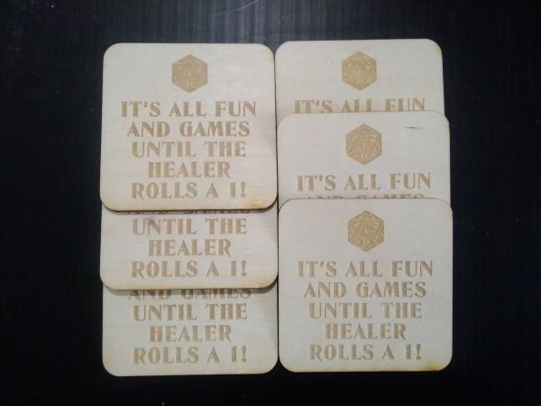 Healer Rolls A 1 Coasters picture