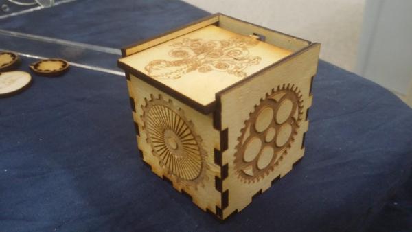 Steampunk Sliding Top Lock Box picture