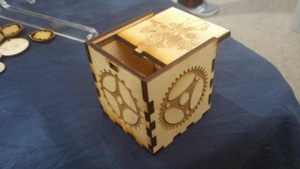 Steampunk Sliding Top Lock Box picture