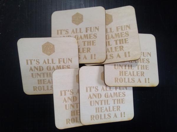 Healer Rolls A 1 Coasters picture