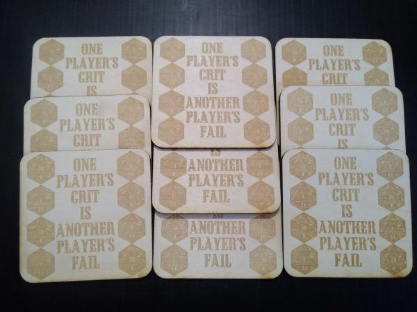 One Player's Crit Coasters picture