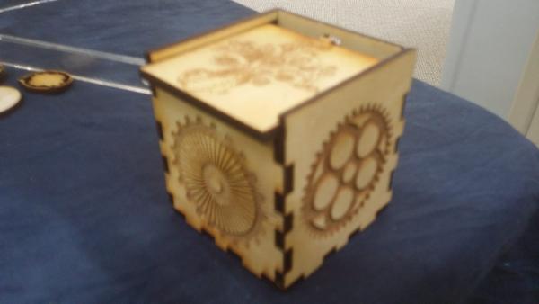 Steampunk Sliding Top Lock Box picture