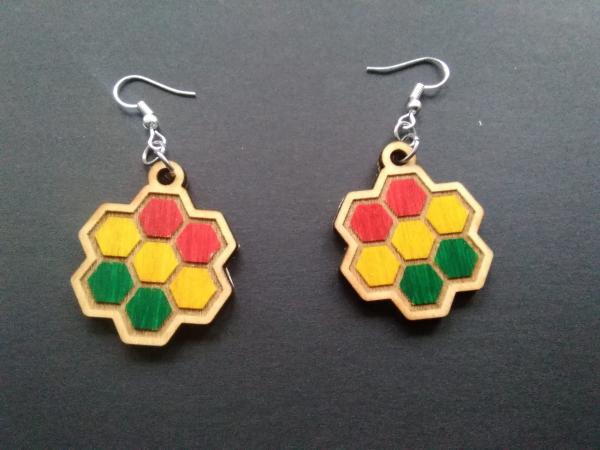 Patterned Honeycomb Earrings picture