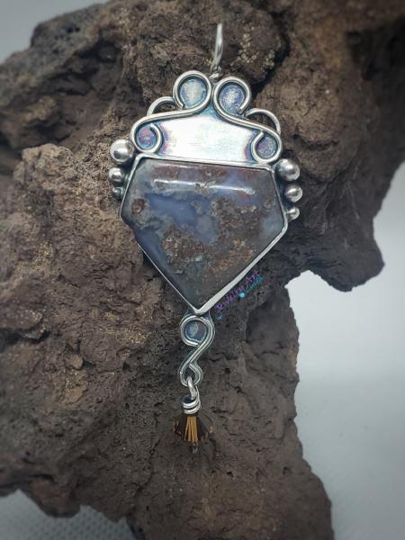 HOLT CANYON MOSS AGATE WITH SWAROVSKI