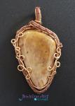 PETRIFIED PALM ROOT AND COPPER PENDANT
