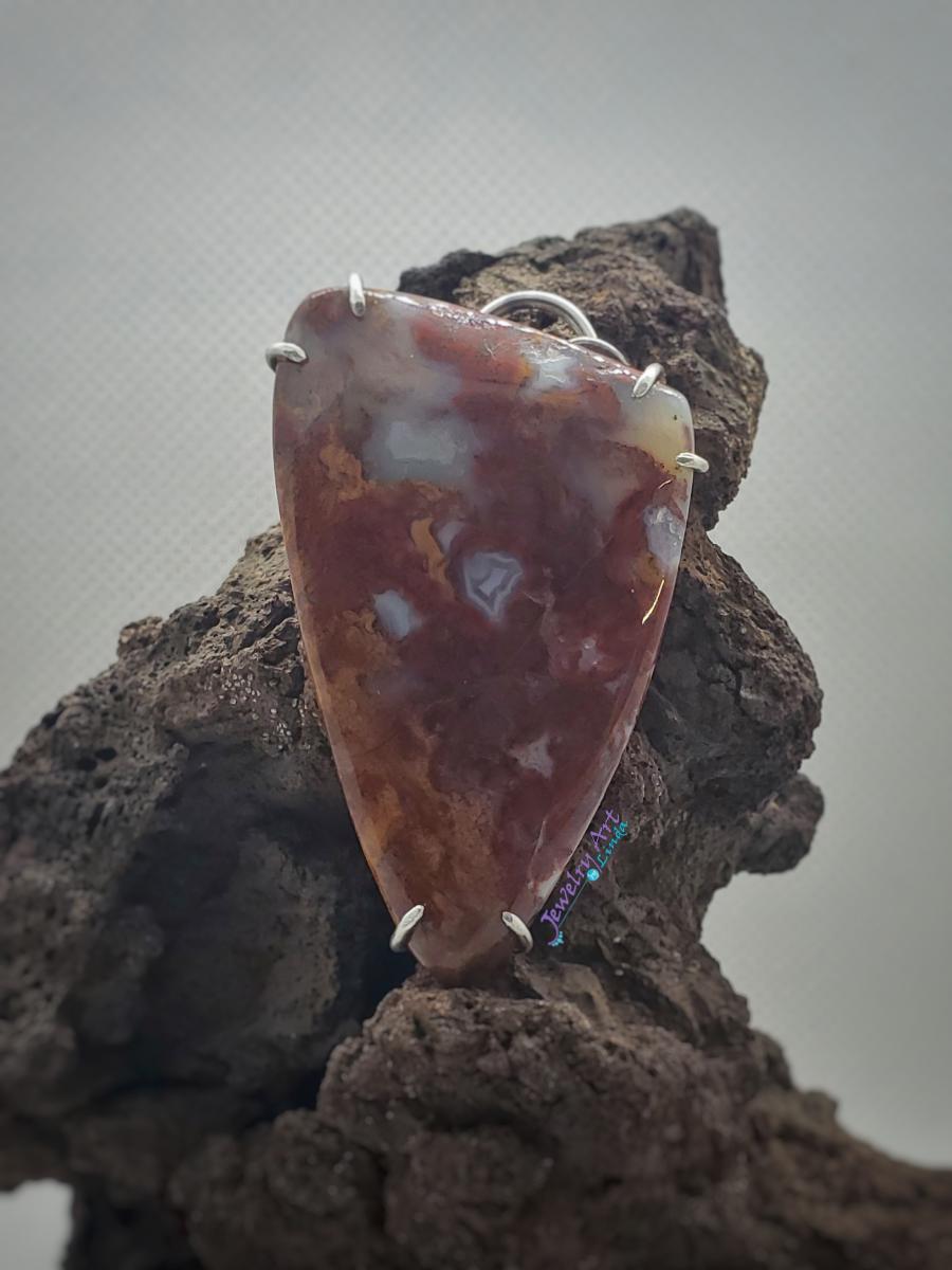 HOLT CANYON AGATE STERLING SILVER PENDANT picture