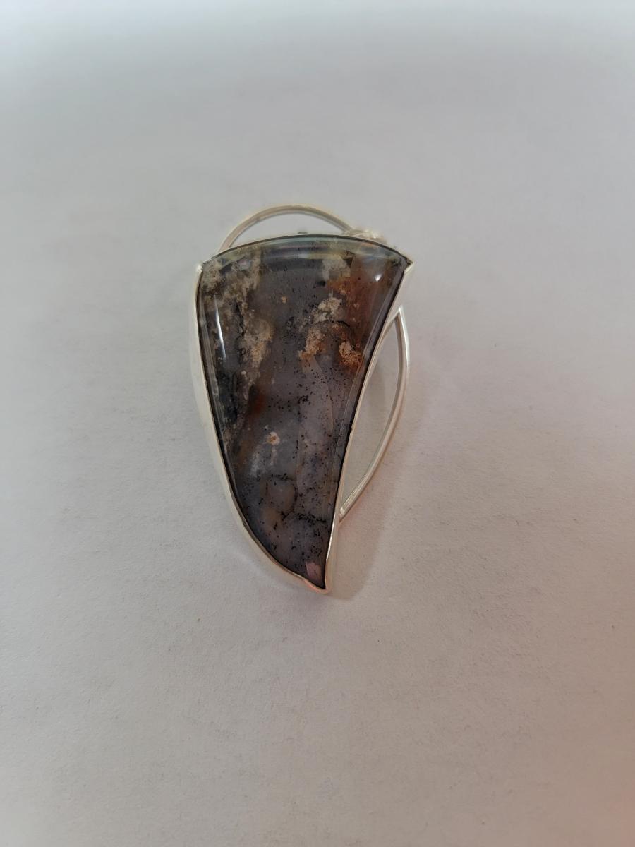 BRIAN HEAD AGATE, UTAH STERLING SILVER picture