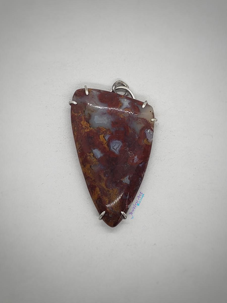 HOLT CANYON AGATE STERLING SILVER PENDANT picture