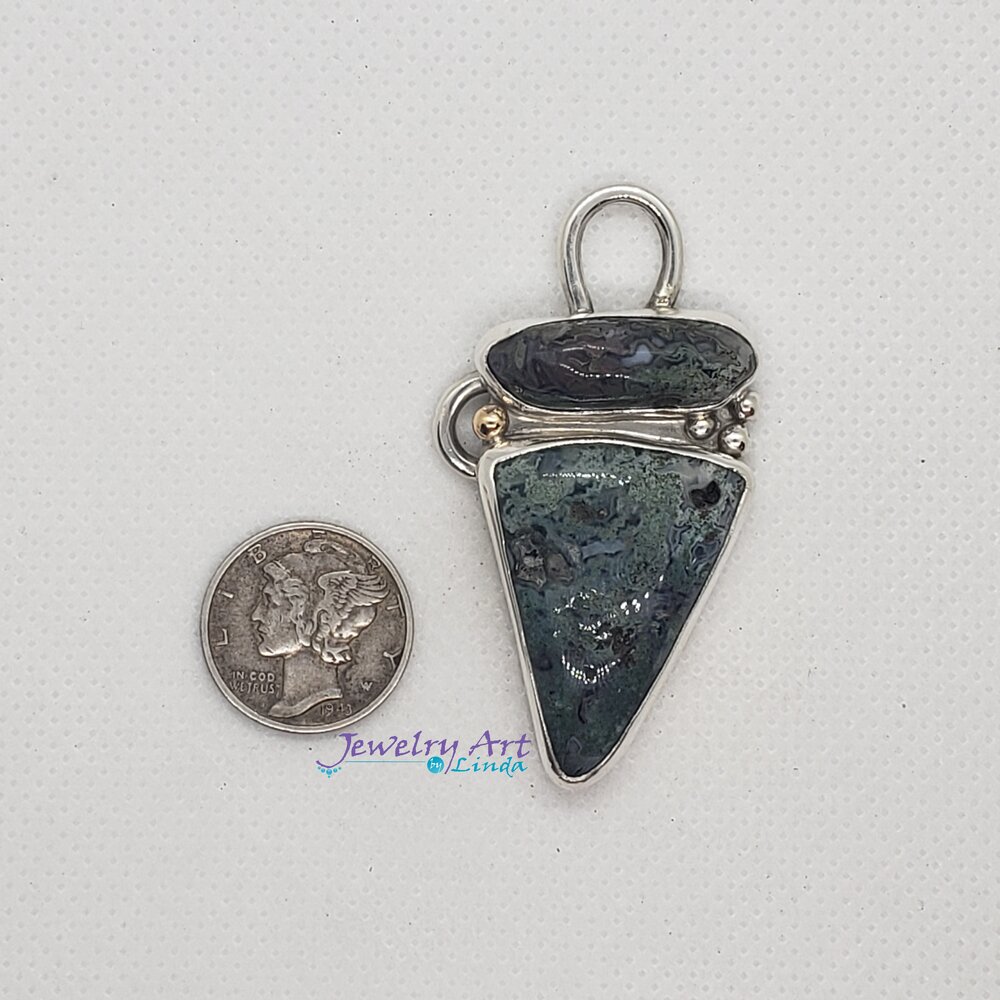 HOLT CANYON GREEN MOSS AGATE PENDANT picture