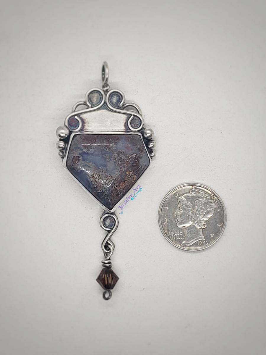 HOLT CANYON MOSS AGATE WITH SWAROVSKI picture