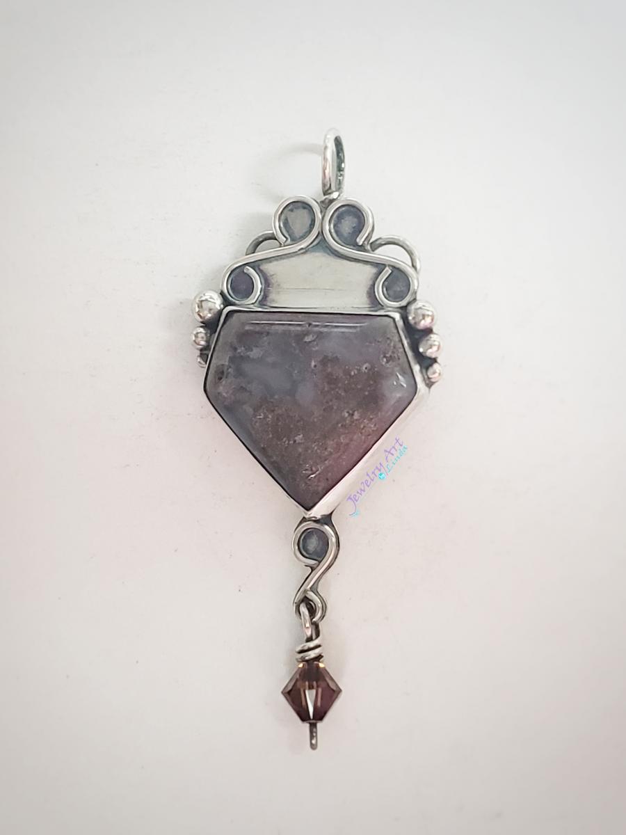 HOLT CANYON MOSS AGATE WITH SWAROVSKI picture