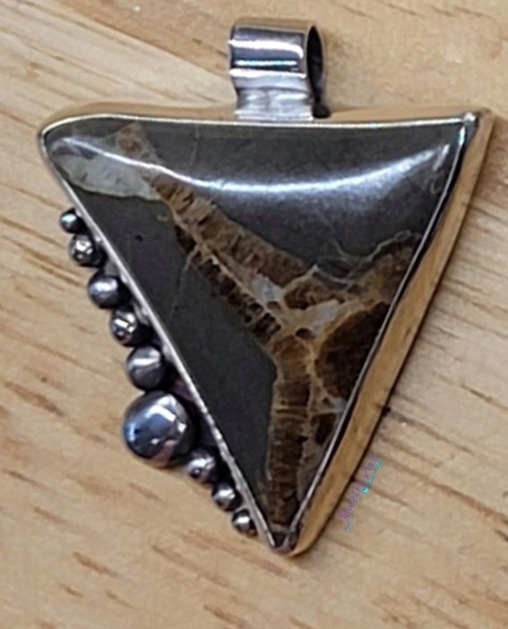 SEPTARIAN NODULE AND STERLING SILVER PENDANT picture