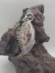 HANDMADE INDIAN BLANKET JASPER AND STERLING SILVER PENDANT
