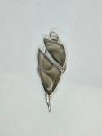 POLISH FLINT AND STERLING SILVER PENDANT