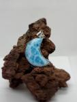 LARIMAR MOON PENDANT