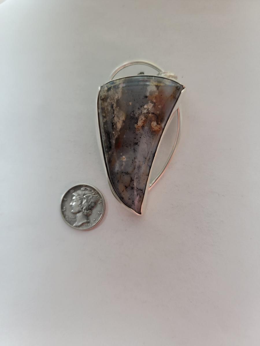 BRIAN HEAD AGATE, UTAH STERLING SILVER picture