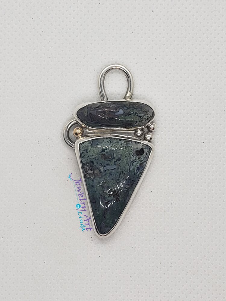 HOLT CANYON GREEN MOSS AGATE PENDANT picture