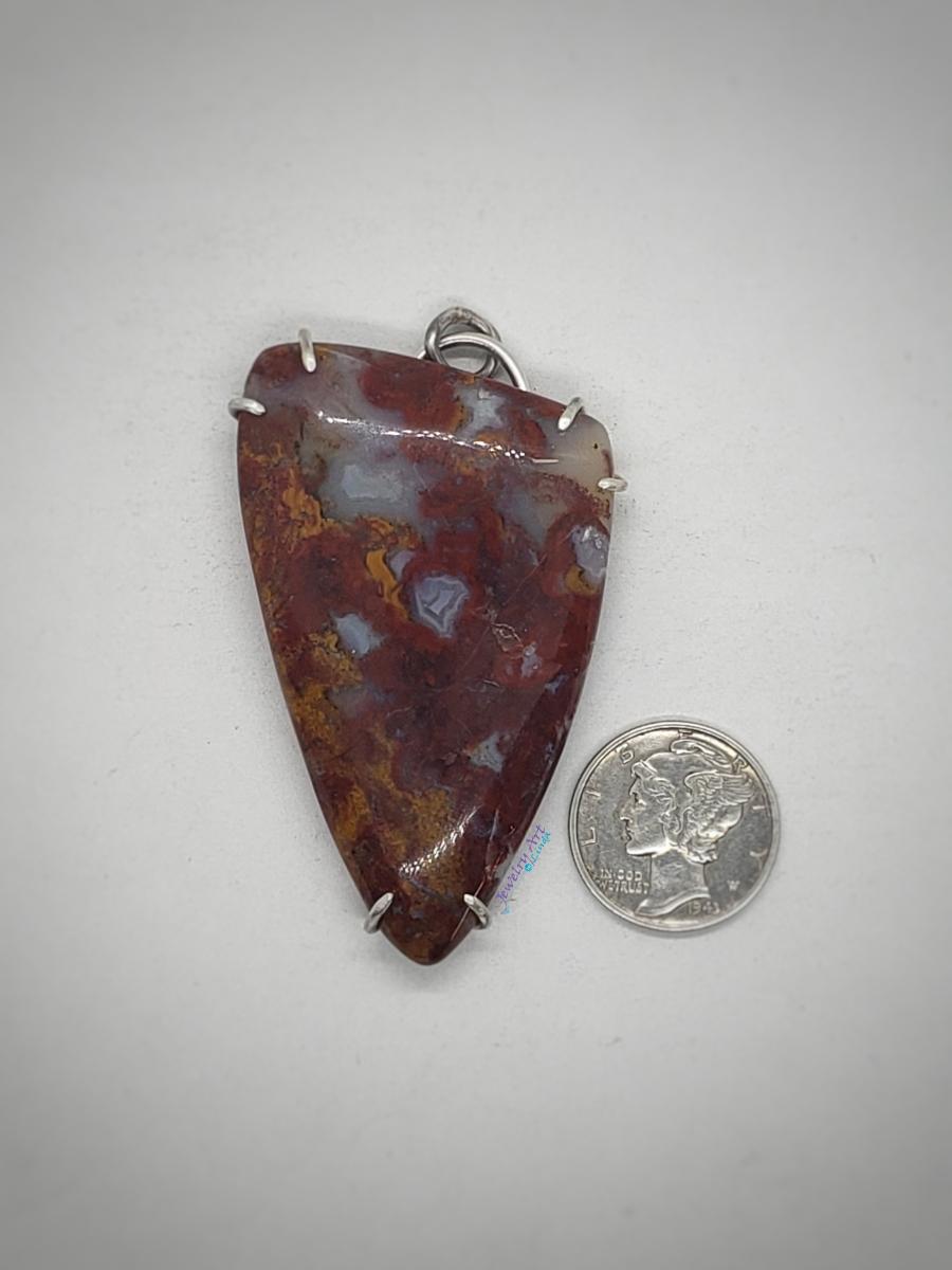 HOLT CANYON AGATE STERLING SILVER PENDANT picture