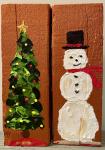 Snowman Christmas Tree Duo