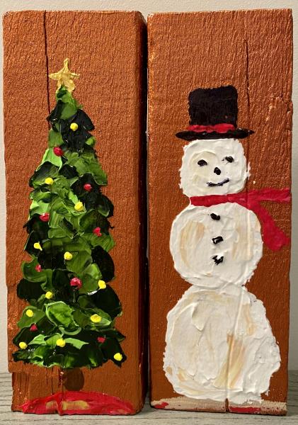 Snowman Christmas Tree Duo picture