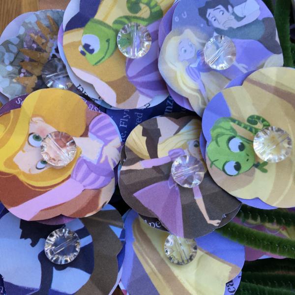 Tangled hand-cut paper flower bouquet picture