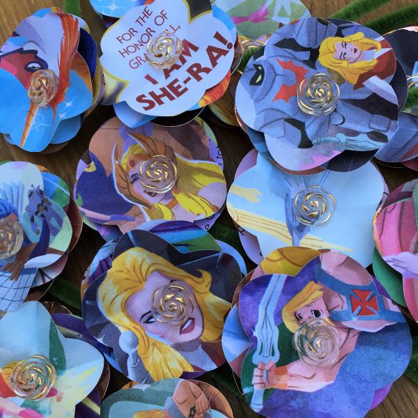 I am She-Ra hand-cut paper flower bouquet picture