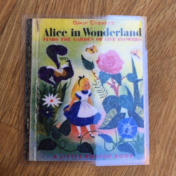 Alice in Wonderland finds the Garden of the Live Flowers hand-cut paper flower bouquet picture