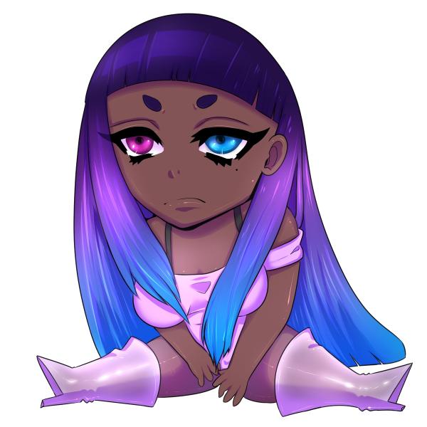 Violet Chibi | Holographic finish