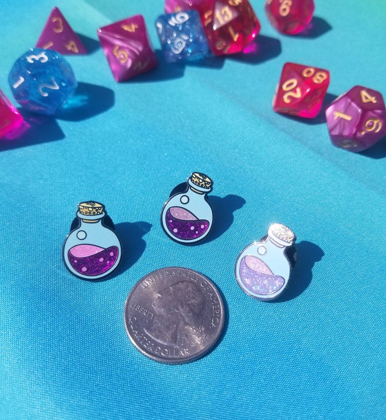 Petite Potion Pin (Random Color) - Hard Enamel with Glitter picture