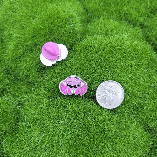 Lavender Glitter Spider Mini Pin picture