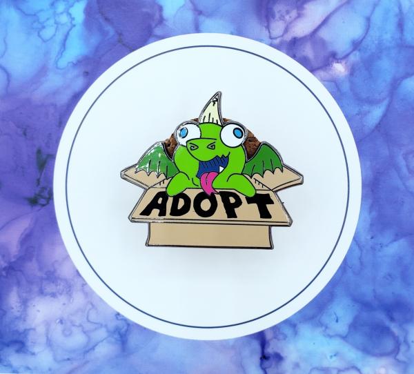 Adopt Box Puppydragon 1.25" Hard Enamel Pin picture