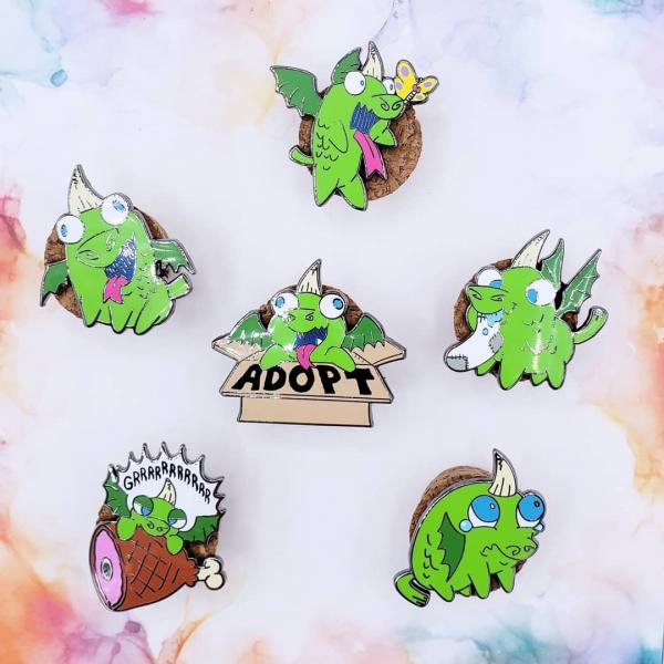 Adopt Box Puppydragon 1.25" Hard Enamel Pin picture