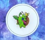 Chasing Butterfly Puppydragon 1.25" Hard Enamel Pin