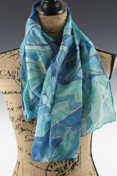 silk scarf water